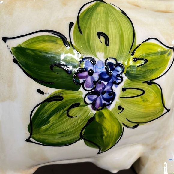 Vintage violets Turov Ceramic Hand Painted cow blooming in time for spring - Picture 9 of 13